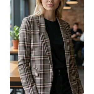 7th Avenue‎ Design Studio Plaid Blazer Jacket S Tall Academia Preppy New $89